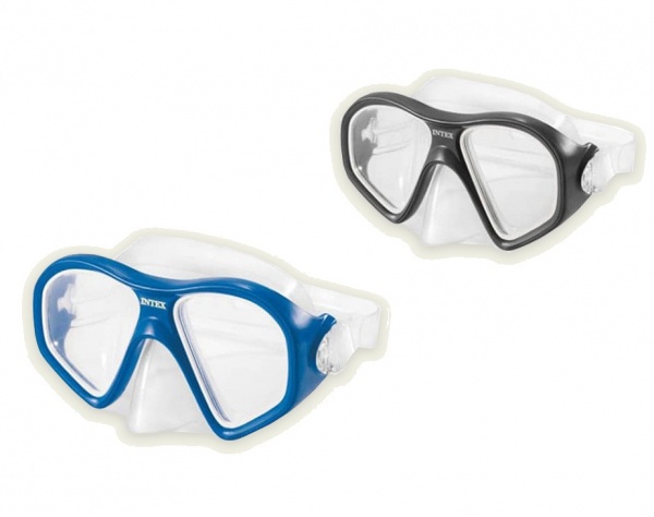 Маска для плавания Intex reef rider 55977 р.31-33 голубой