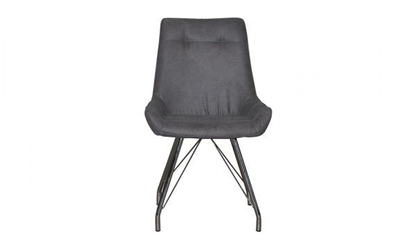 Стілець обідній Клайд С-2004 600х550х910 мм хром/сірий