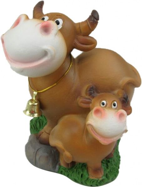 Сувенир Коровка с теленком 9 см ZY602007-2 