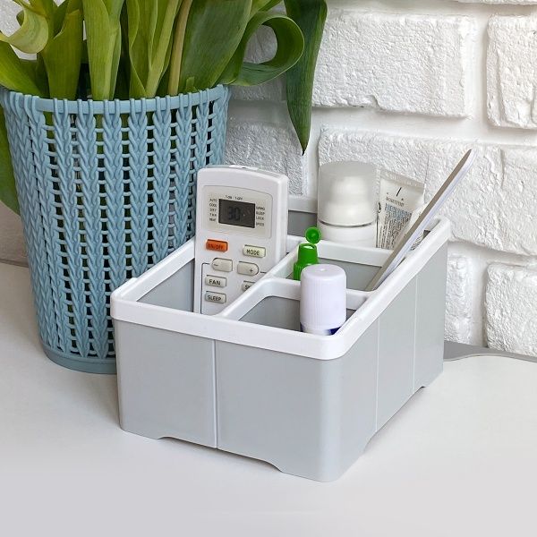 Органайзер полипропиленовый MVM FH-18 WHITE/GRAY 97x140x170 мм