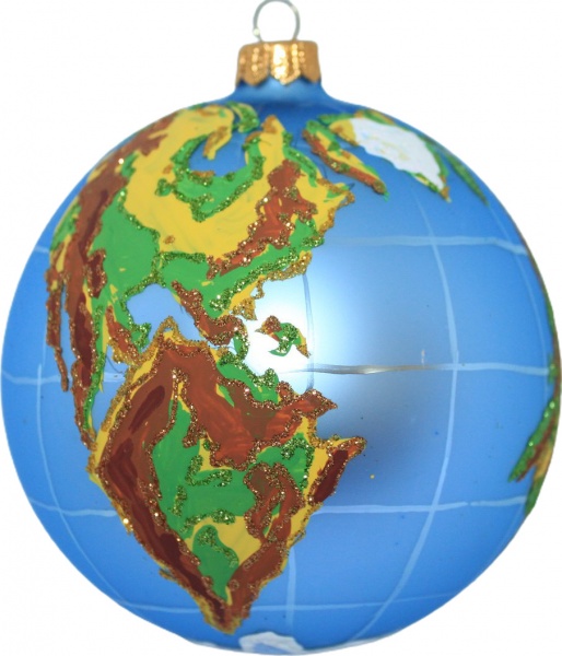 Подарочный шар Юріта d120 мм Глобус 120880M голубой