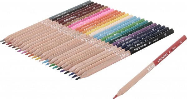 Набір кольорових олівців Nature 24 шт червоний