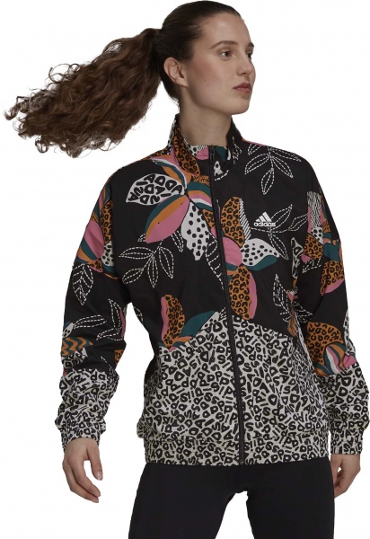 Вітрівка Adidas W FARM AOP WB GS6302 р.XS чорний