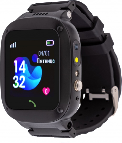 Смарт-часы AmiGo GO004 Splashproof Camera+LED black (882418)