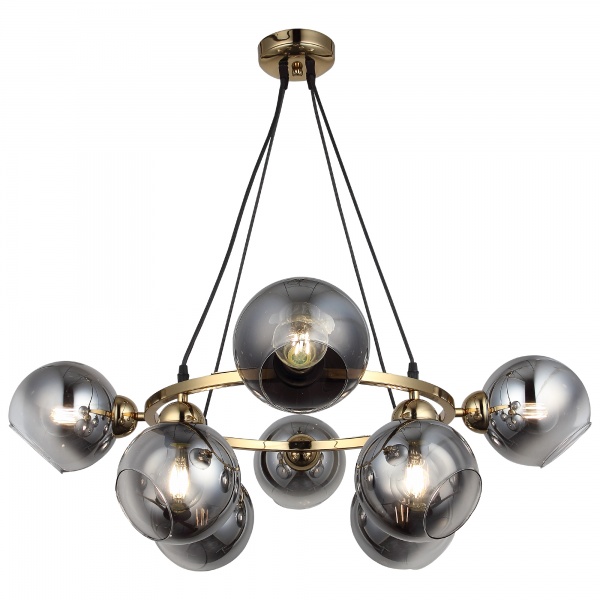 Люстра подвесная Vio Concept by LUCEA Ranko 8x40 Вт Е27 золотой 1500-75-08 