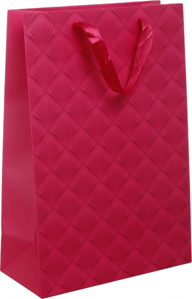 Пакет подарочный SuperL пл D-1144 розовый узор ромбики с лаком