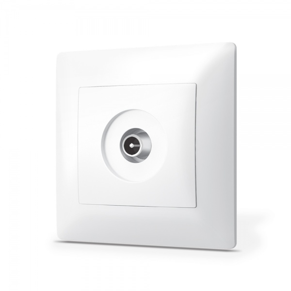 Розетка TV оконечная без заземления TITANUM STANDARD IP20 белый TF-ST-SK1TV-W