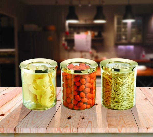 Набор банок с крышками Kontensan Gold VP-317 3 шт. Vip Ahmet