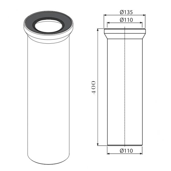 Насадка для унитаза Alcaplast A91-400 ПП d400 мм