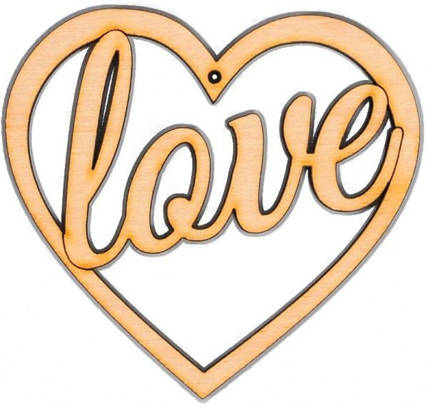 Декоративный элемент _H_6 Сердце Love 70х70 мм 