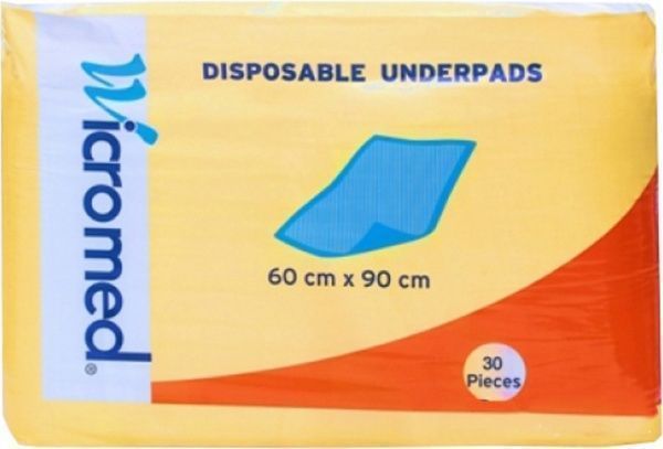 Пеленки одноразовые Wicromed Textile 30 шт. 60х90 см белый 