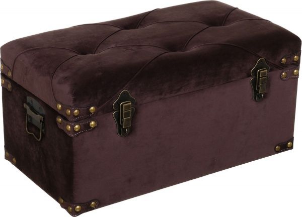 Сундук-пуф Art&Crafts Велюр коричневый 57х30х29 см 