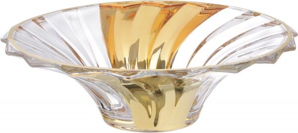 Блюдо декоративное прозрачная с золотом 35,5х11 см Combi