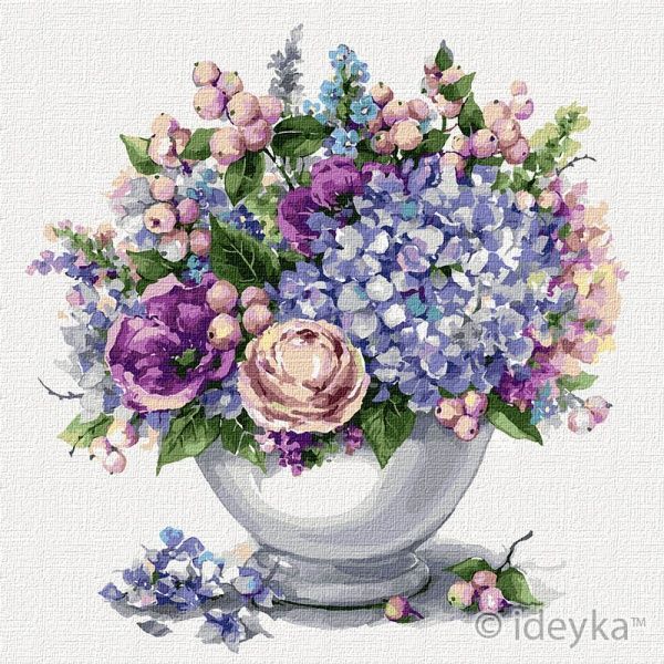 Картина за номерами Квітковий мікс Ідейка 