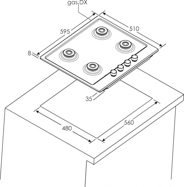 Варильна поверхня Candy CSG6PB