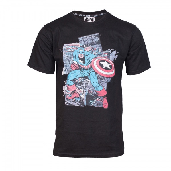 Футболка для хлопчиків Marvel Капітан Америка р.170-176 чорний 5908305219231 