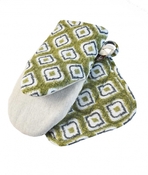 Рукавица Villa узор 15x25 см зеленый Прованс 