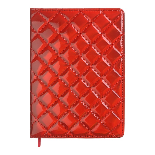 Дневник датированный 2024 DONNA A5 красный иск.кожа/поролон Buromax A5