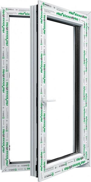 Окно поворотно-откидное Steko S300 58 600x800 мм правое