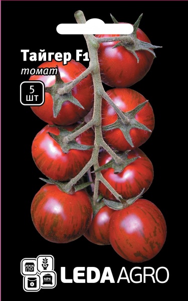 Семена LedaAgro томат Тайгер F1 коктейльный тип 5 шт. (4820119791837)