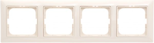 Рамка чотиримісна ABB Basic 55 універсальна кремовий 2514-92-507