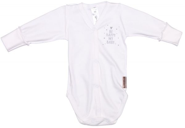Боди детское унисекс Bambinelli Be Happy Б304-2 р.62 молочный 