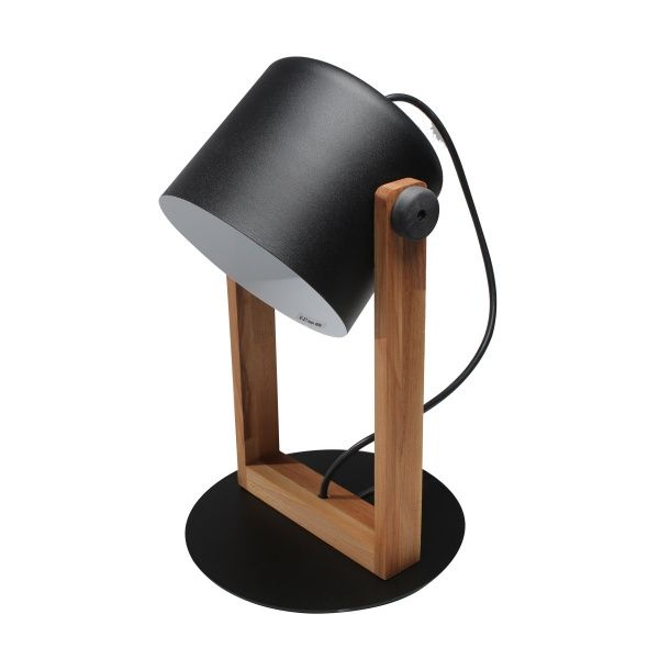 Настольная лампа Светкомплект LOFT TB 160 1x40 Вт E27 черный/дерево 