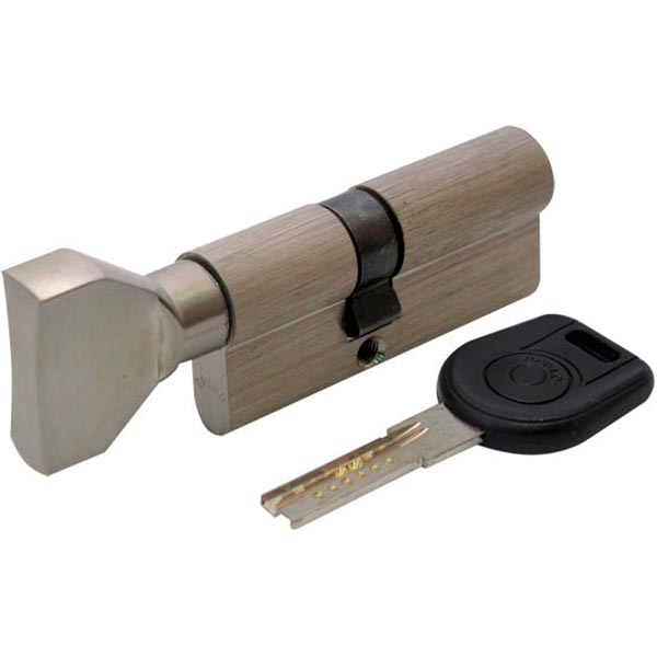 Цилиндр Bruno Security 40/40 80 мм поворотный никель