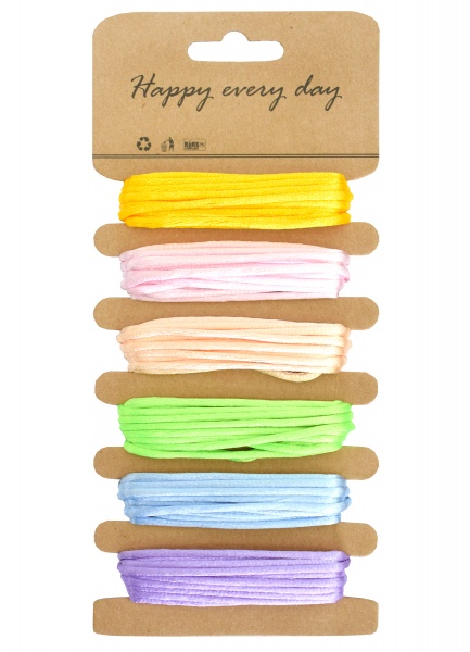 Набір стрiчок для пакування 19331 6 шт. 0,3 см 5,5 м різнокольоровий 