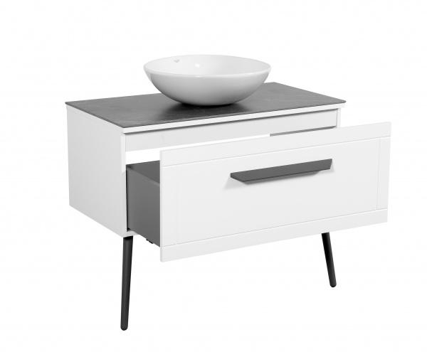 Тумба Aqua Rodos Сiєна білий мат зі стільницею 90 см та умивальником Zero 46 АР000043102