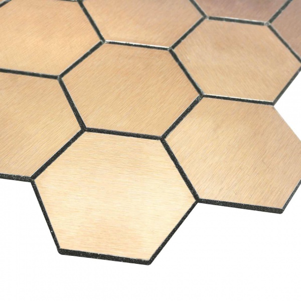 Декоративна панель EMERGO самоклеюча Шестигранна XL Мідь Home Inspire 