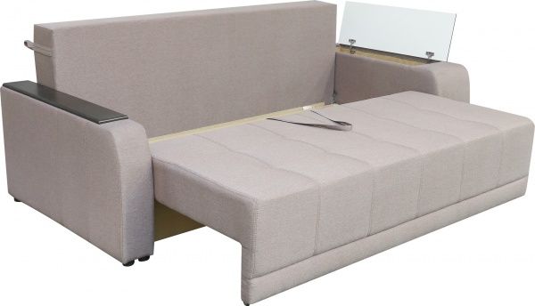 Диван прямий Кедр Плейн права ніша бежевий 2400x1030 мм