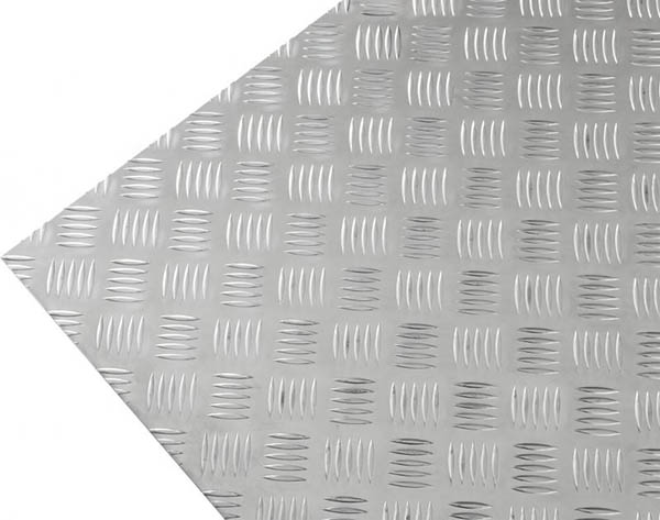 Лист алюмінієвий рифлений квінтет 2000x1000x1.5 мм