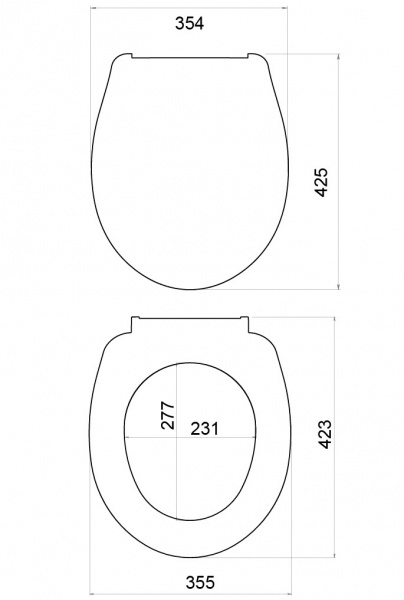 Сидіння для унітаза з кришкою Полімердеталь SU-17D 