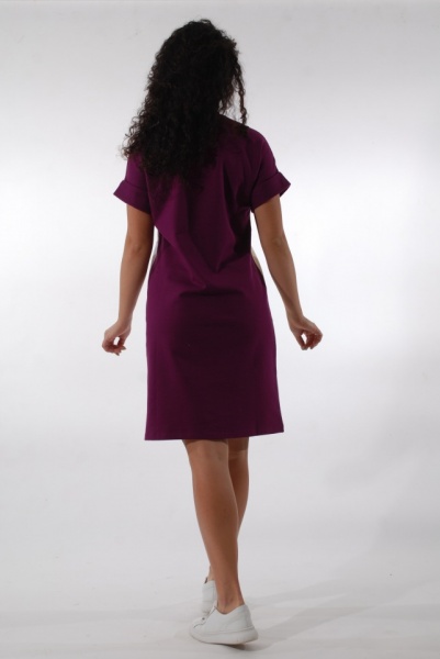 Платье домашнее женское Flis clothes Сердце р. XL фиолетовый 