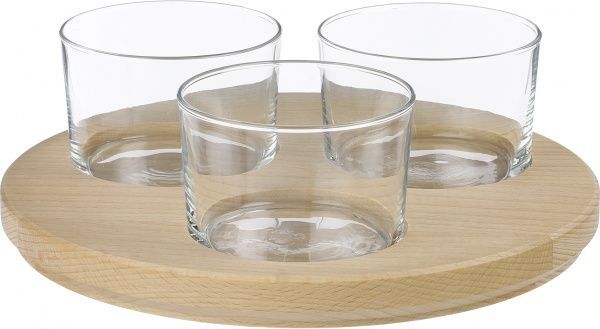 Менажниця кругла 21 см 4 предмети Glasmark 