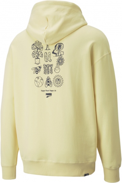 Джемпер Puma Downtown Graphic Hoodie 53367641 р. S желтый