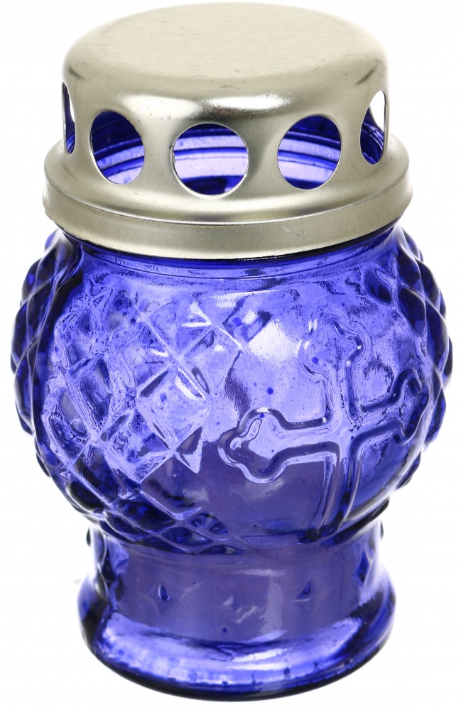 Лампада стеклянная с крышкой 9x6 см в ассортименте (9045000)