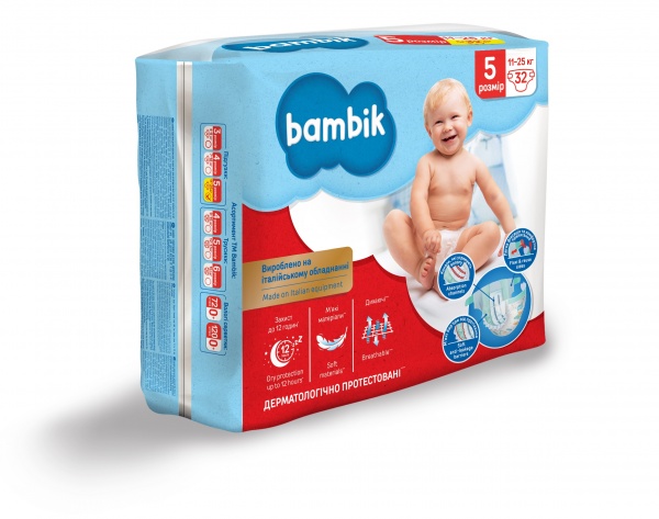 Подгузники Bambik Medium 5 Junior 11-25 кг 32 шт.