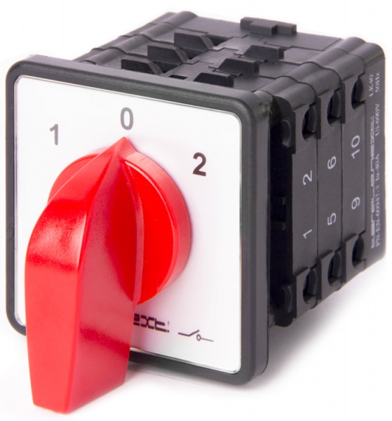 Переключатель пакетный E.NEXT LK40/3.323-SP/45 щитовой на DIN-рейку 3p 1-0-2 40А 8637-200