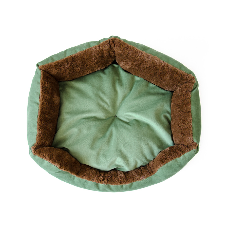 Лежак 10 центів для Джека Кула 65х55х15 см зеленый с коричневым