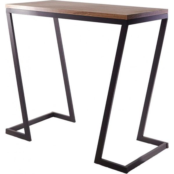 Столик барный Лугалпроф Крокус черный/дуб сонома 