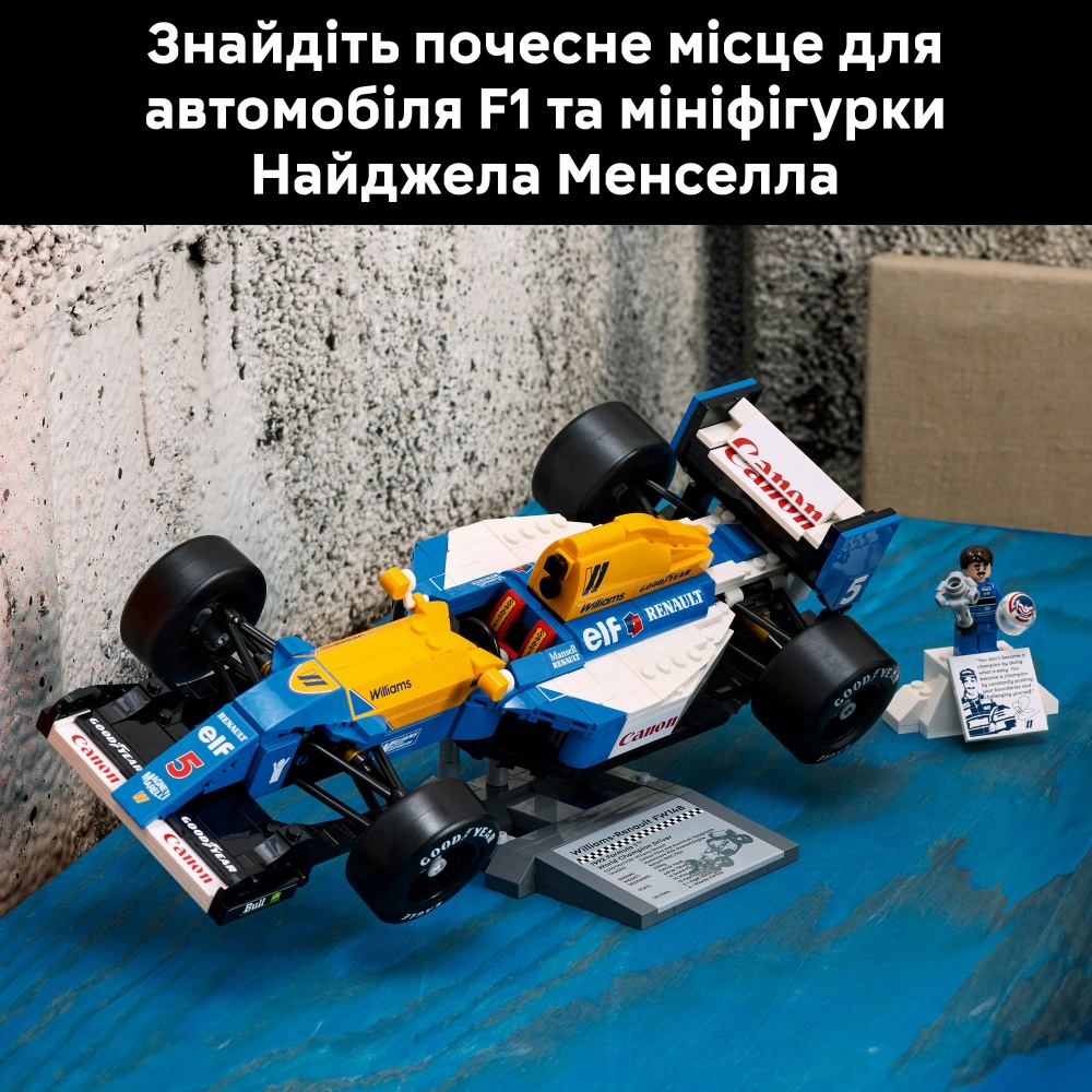 Конструктор LEGO Icons Williams Racing FW14B і Найджел Менселл 10353