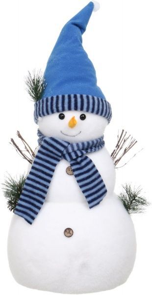 Декоративная фигура Снеговик с шарфом и шапкой RS1D1004-1J 50 см 