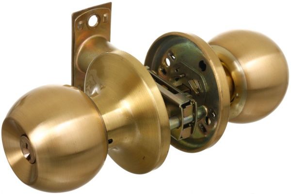 Кнобсет Latuna T-587 SBET ключ-фиксатор матовая латунь