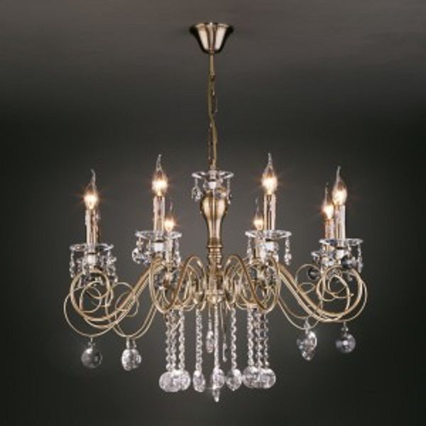 Люстра підвісна Strotskis Ravenna 8x60 Вт E14 антична бронза 10104/8 