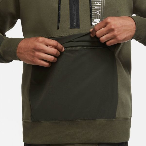 Джемпер Nike M NSW AIR MAX FLC HZ TOP BB CW6547-325 р. M зелений