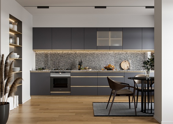 Шафа верхня під витяжку МС Джетта 60х57,7х31,7 см, графіт сірий/дуб сонома Грейд