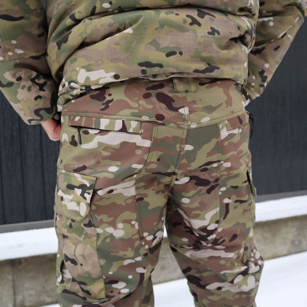 Брюки UkrCossacks тактические зимние мультикам с сумкой для транспортировки, р.50 р.L