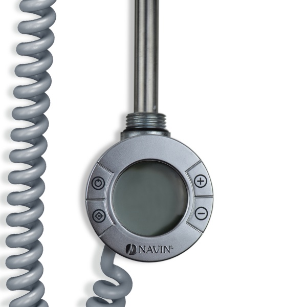 Блок нагревательный регулируемый NAVIN ТЭН для полотенцесушителя Sigma 300W серый с функцией программирования